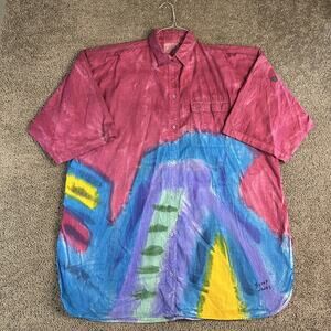 Sloop Jones Shirt Womens XL Hand Painted Art St John Virgin Islands Art To Wear